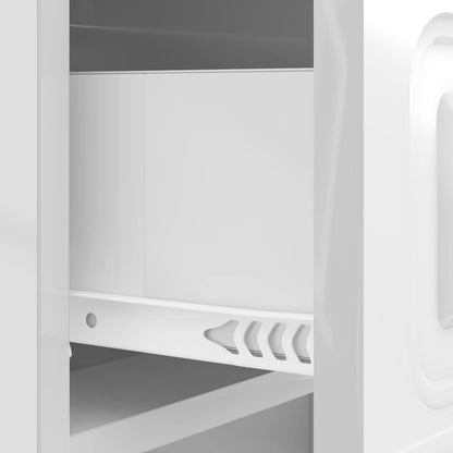 Bedside Cabinet with Drawer High Gloss White 43 x 41 x 63.5 cm