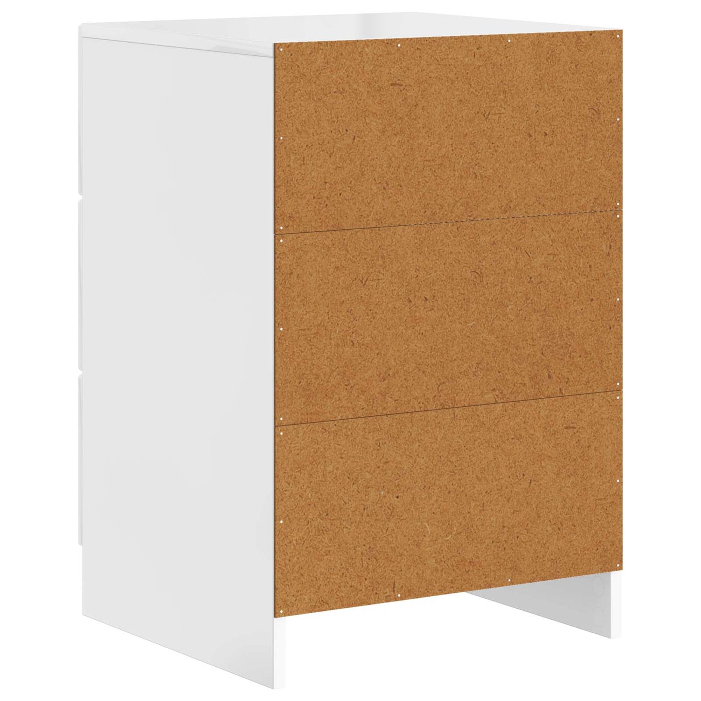 Bedside Cabinet with Drawer High Gloss White 43 x 41 x 63.5 cm