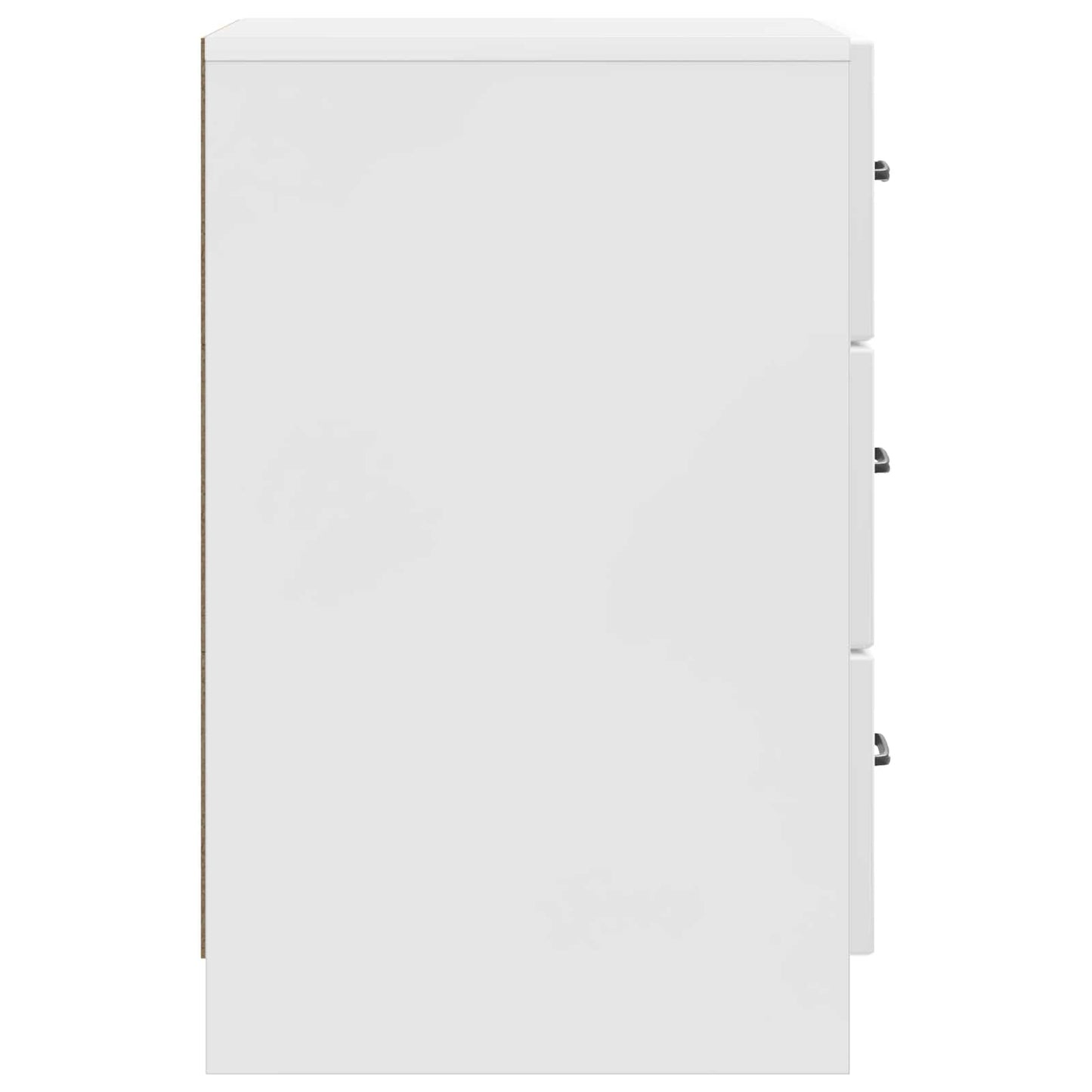 Bedside Cabinet with Drawer High Gloss White 43 x 41 x 63.5 cm