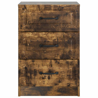 Bedside Cabinet Smoked Oak 43 x 41 x 63.5 cm Engineered Wood