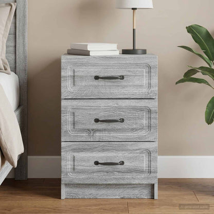 Bedside Cabinet Grey Sonoma 43 x 41 x 63.5 cm Engineered Wood