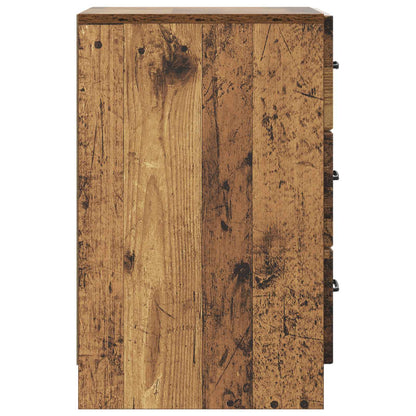 Bedside Cabinet Old Wood 43 x 41 x 63.5 cm Engineered Wood
