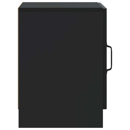 Bedside Cabinet Black 43 x 34.5 x 47 cm Engineered Wood