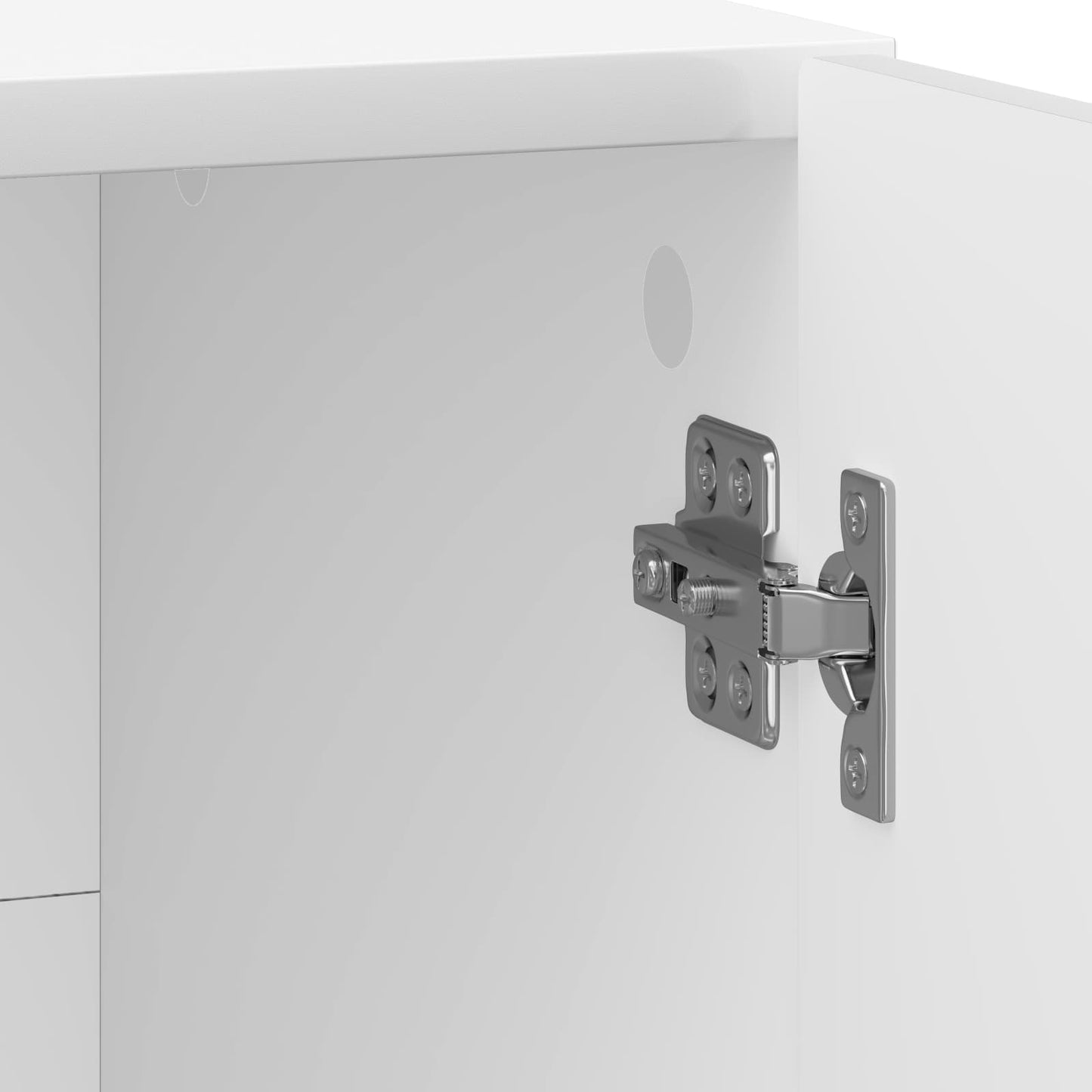 Bedside Cabinet High Gloss White 43 x 34.5 x 47 cm