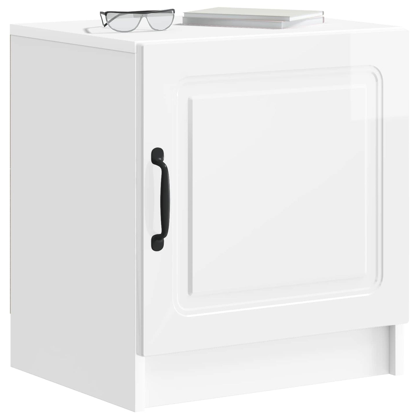 Bedside Cabinet High Gloss White 43 x 34.5 x 47 cm