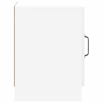 Bedside Cabinet High Gloss White 43 x 34.5 x 47 cm