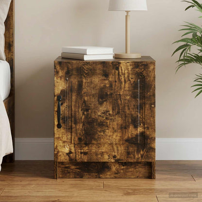 Bedside Cabinet Smoked Oak 43 x 34.5 x 47 cm Engineered Wood