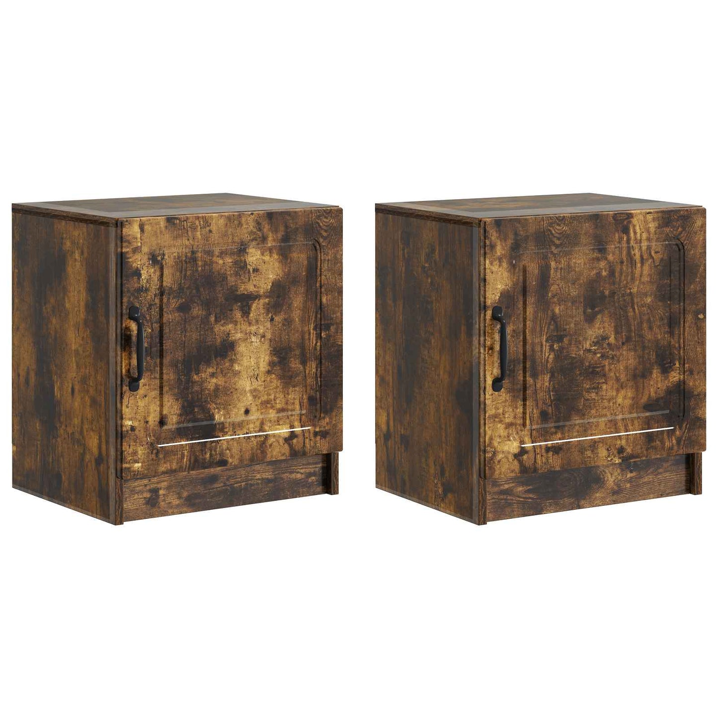 Bedside Cabinet 2 pcs Smoked Oak 43 x 34.5 x 47 cm