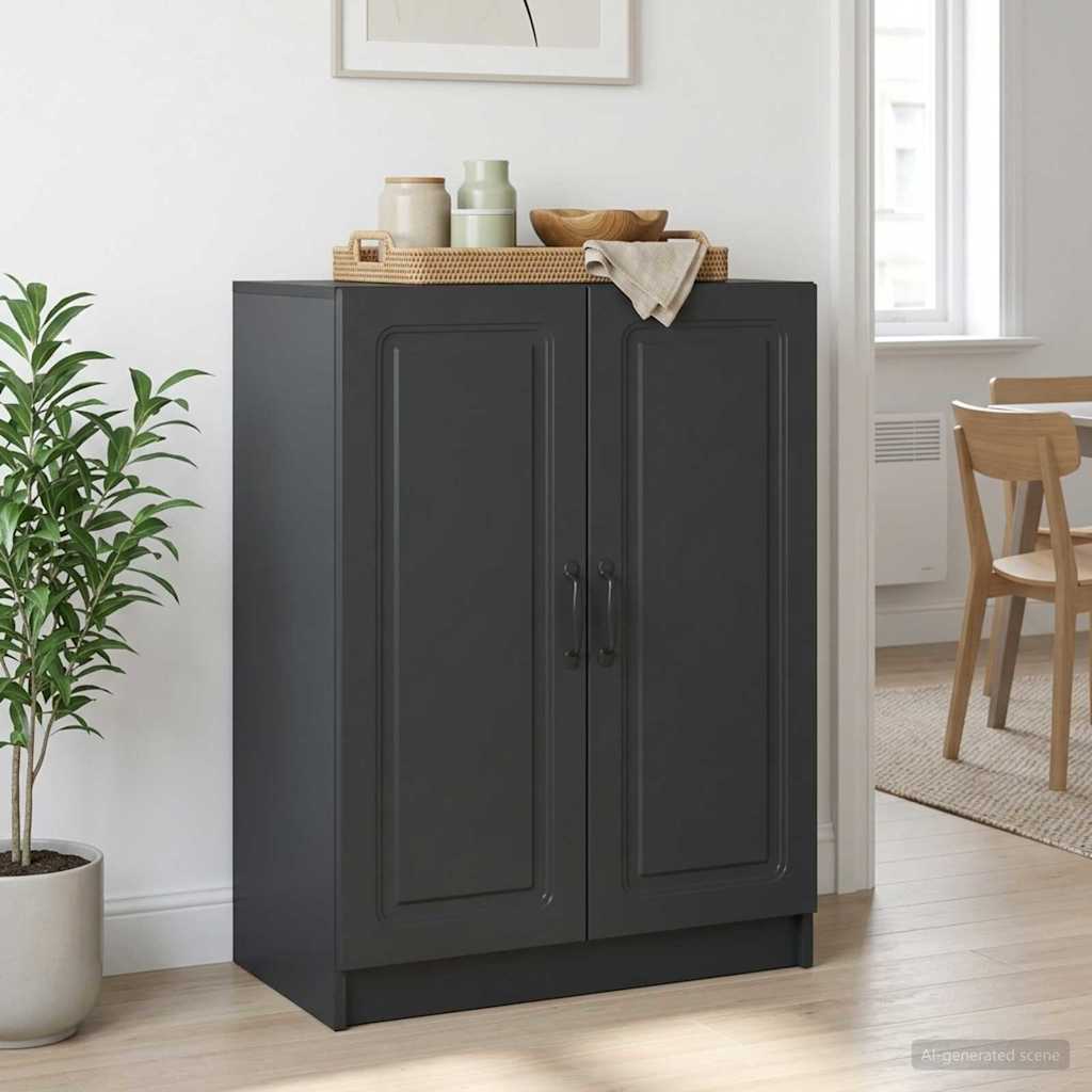 Sideboard Black 66 x 34.5 x 87 cm Engineered Wood