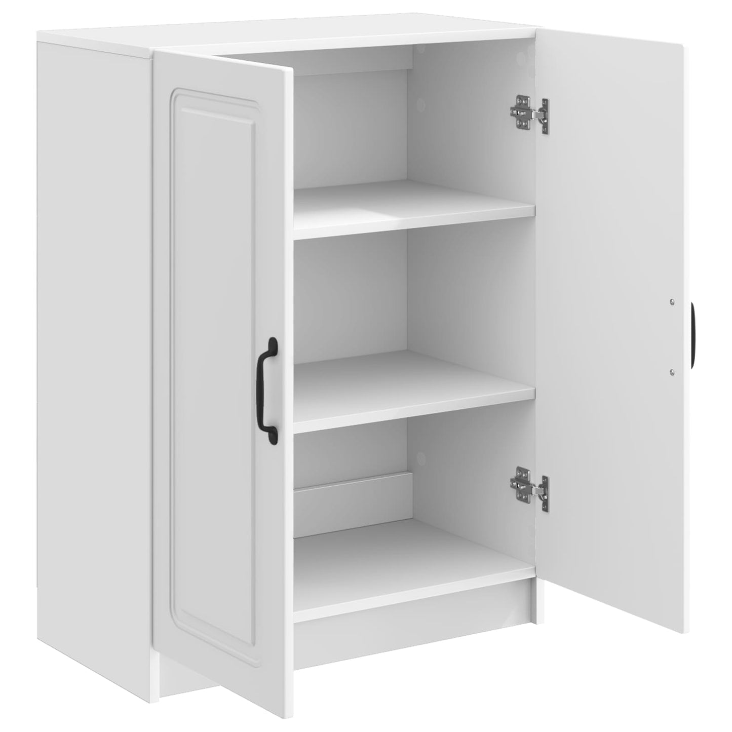 Sideboard High Gloss White 66 x 34.5 x 87 cm Engineered Wood
