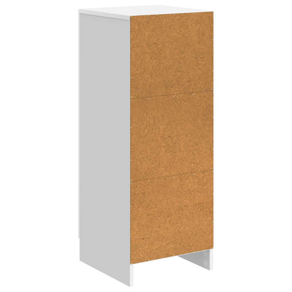 Sideboard High Gloss White 33 x 34.5 x 87 cm Engineered Wood