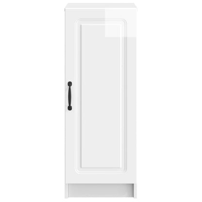 Sideboard High Gloss White 33 x 34.5 x 87 cm Engineered Wood