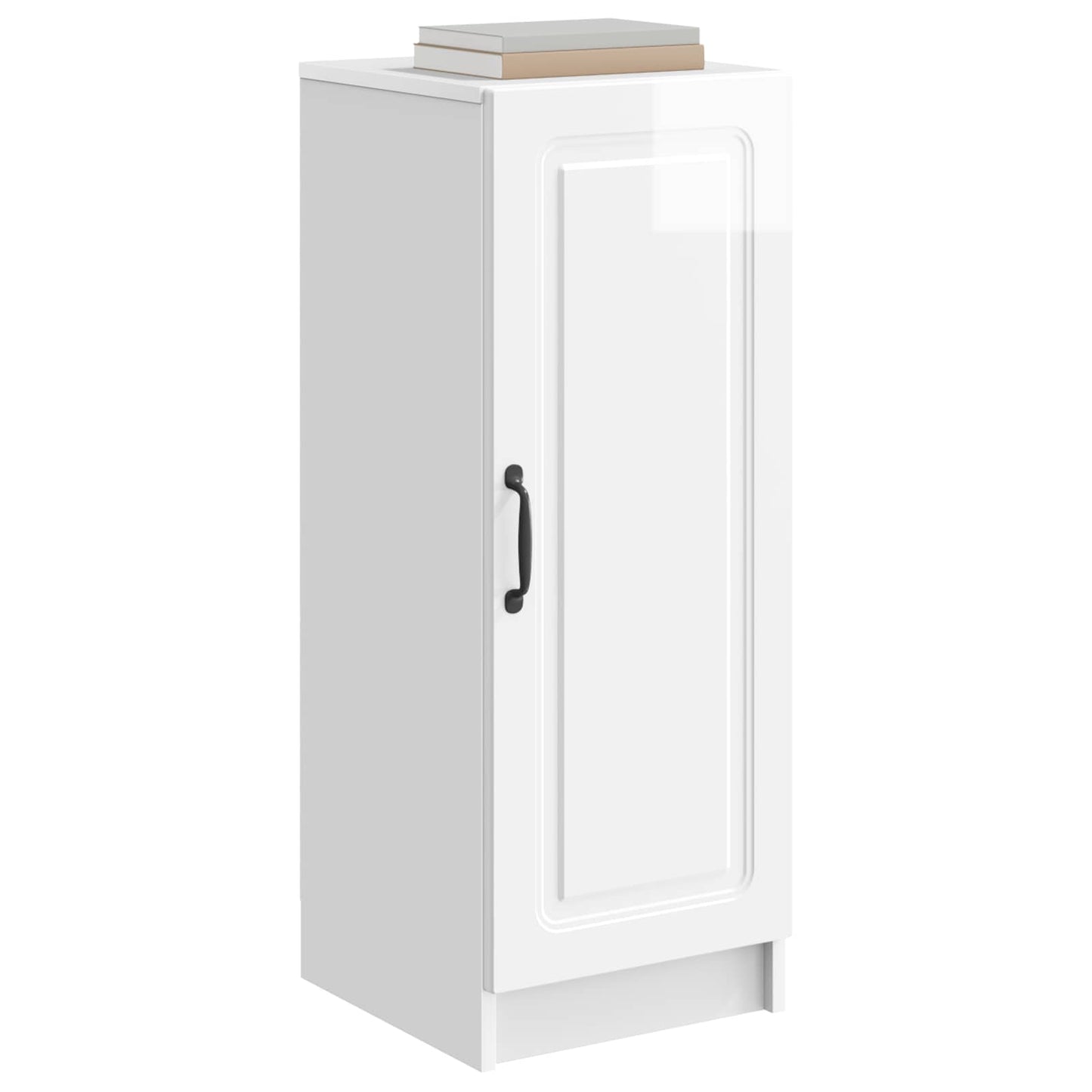 Sideboard High Gloss White 33 x 34.5 x 87 cm Engineered Wood