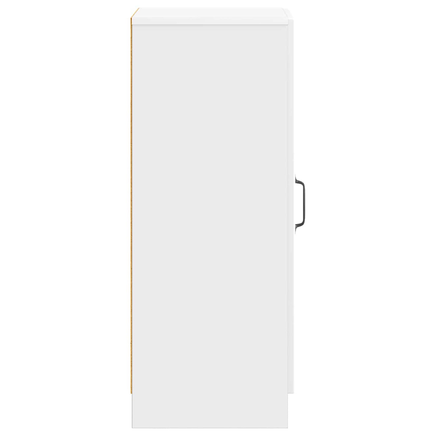 Sideboard High Gloss White 33 x 34.5 x 87 cm Engineered Wood