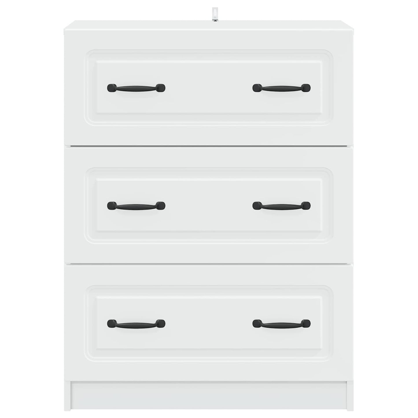 Drawer Cabinet White 66 x 34.5 x 87 cm Engineered Wood