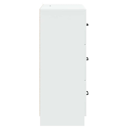 Drawer Cabinet White 66 x 34.5 x 87 cm Engineered Wood
