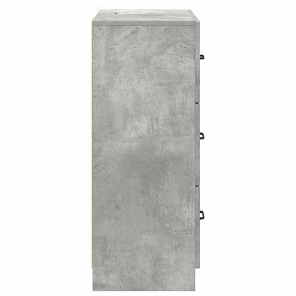Drawer Cabinet Concrete Grey 66 x 34.5 x 87 cm Engineered Wood