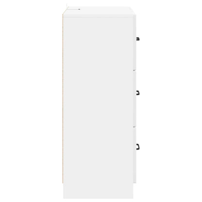 Drawer Cabinet High Gloss White 66 x 34.5 x 87 cm