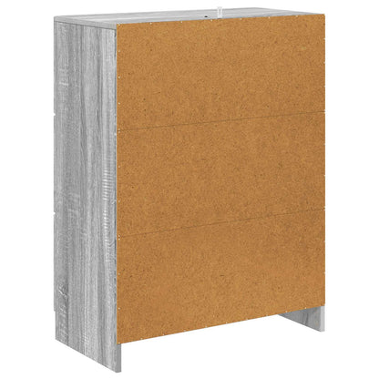 Drawer Cabinet Grey Sonoma 66 x 34.5 x 87 cm Engineered Wood