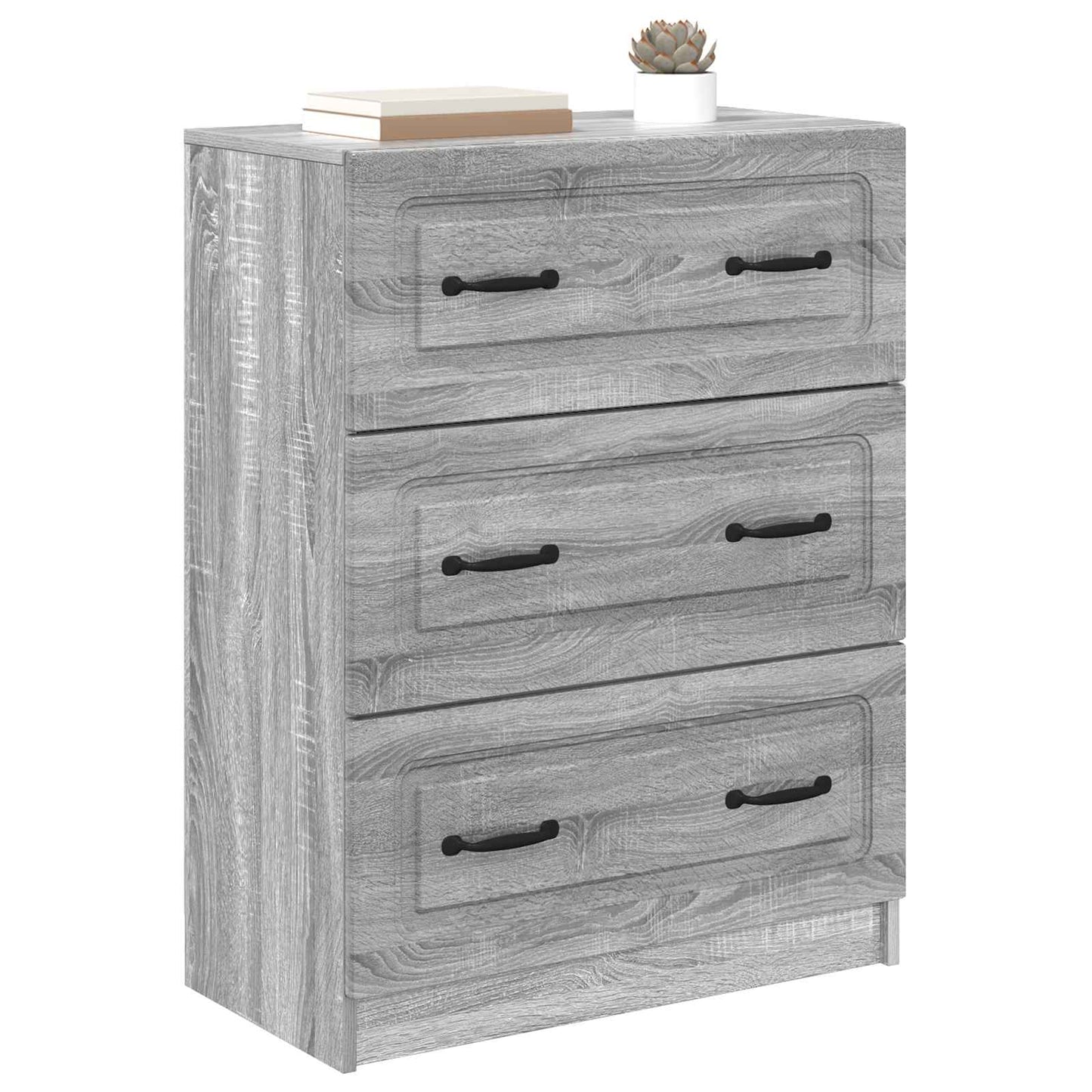 Drawer Cabinet Grey Sonoma 66 x 34.5 x 87 cm Engineered Wood