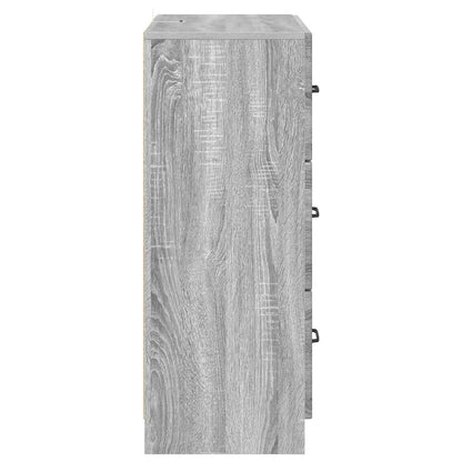 Drawer Cabinet Grey Sonoma 66 x 34.5 x 87 cm Engineered Wood