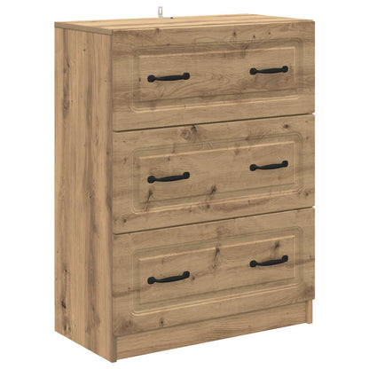 Drawer Cabinet 66 x 34.5 x 87 cm Engineered Wood Artisan Oak