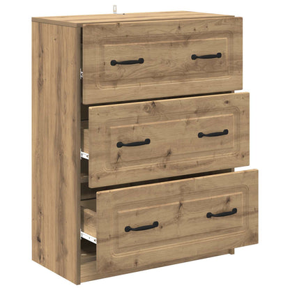 Drawer Cabinet Artisan Oak 66 x 34.5 x 87 cm Engineered Wood