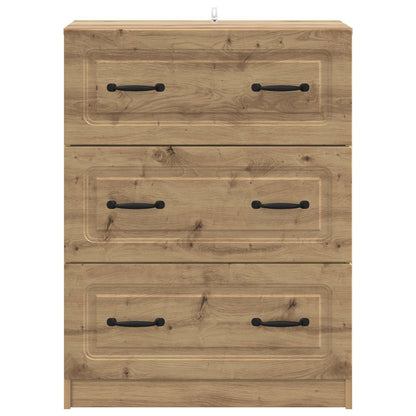 Drawer Cabinet Artisan Oak 66 x 34.5 x 87 cm Engineered Wood