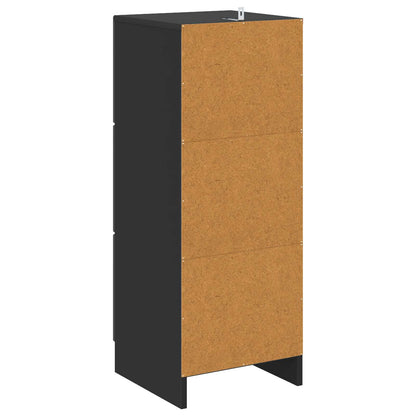 Drawer Cabinet Black 33 x 34.5 x 87 cm Engineered Wood