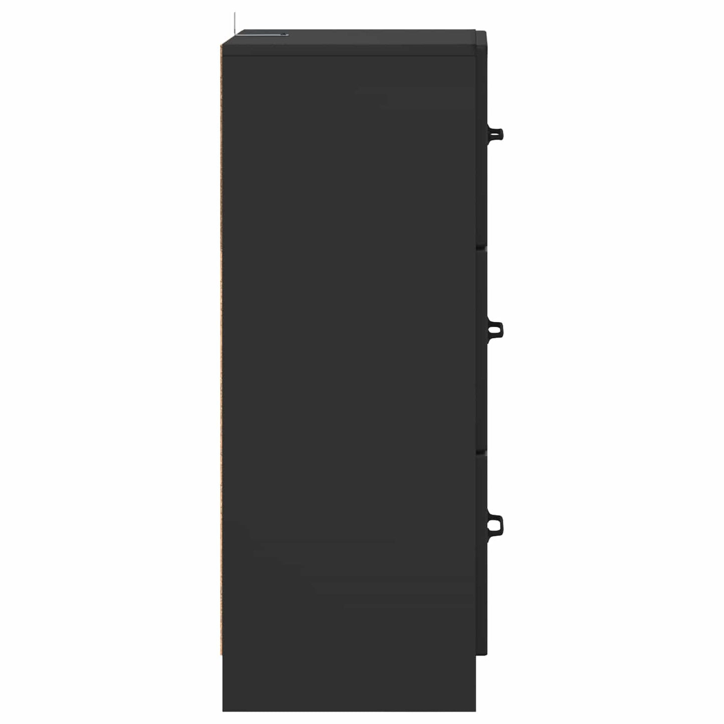 Drawer Cabinet Black 33 x 34.5 x 87 cm Engineered Wood