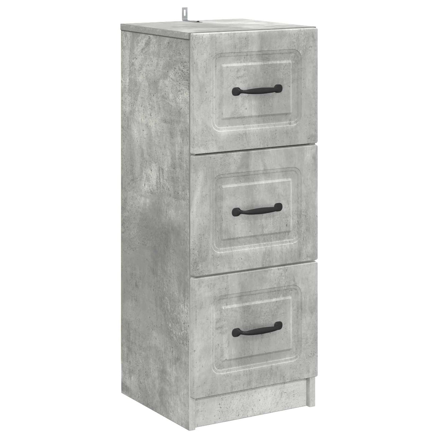 Drawer Cabinet Concrete Grey 33 x 34.5 x 87 cm Engineered Wood