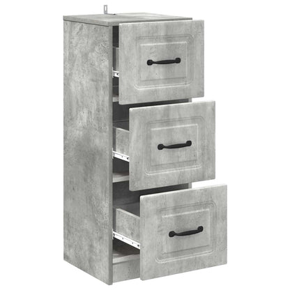 Drawer Cabinet Concrete Grey 33 x 34.5 x 87 cm Engineered Wood