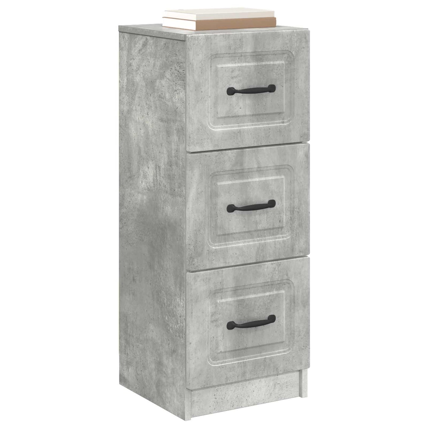 Drawer Cabinet Concrete Grey 33 x 34.5 x 87 cm Engineered Wood