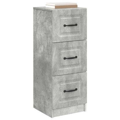 Drawer Cabinet Concrete Grey 33 x 34.5 x 87 cm Engineered Wood