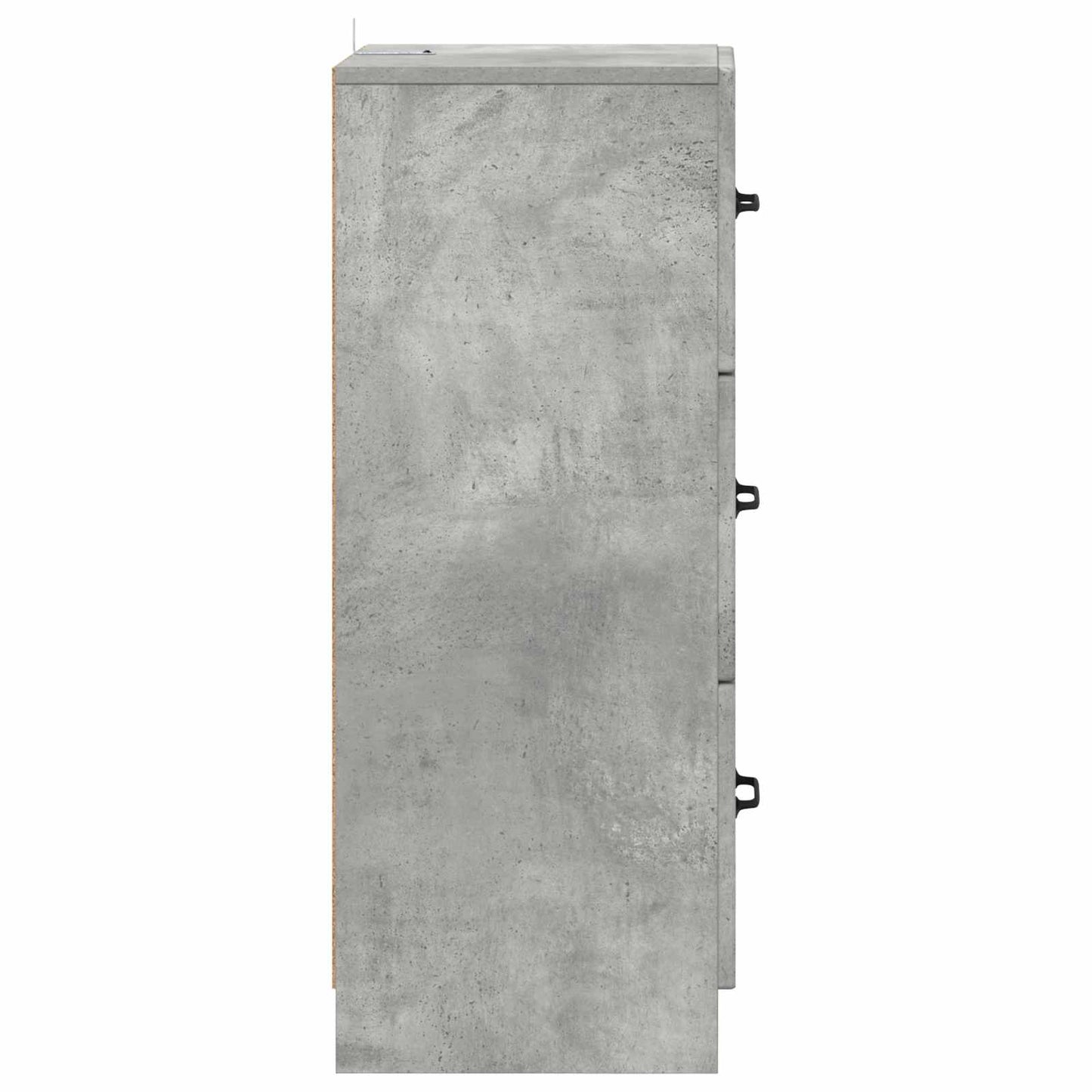 Drawer Cabinet Concrete Grey 33 x 34.5 x 87 cm Engineered Wood