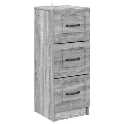 Drawer Cabinet Grey Sonoma 33 x 34.5 x 87 cm Engineered Wood
