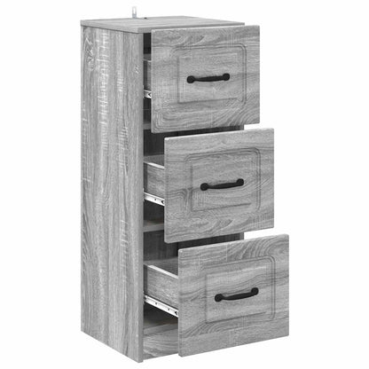 Drawer Cabinet Grey Sonoma 33 x 34.5 x 87 cm Engineered Wood