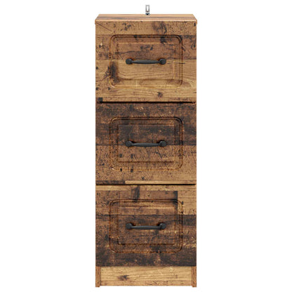 Drawer Cabinet Old Wood 33 x 34.5 x 87 cm Engineered Wood