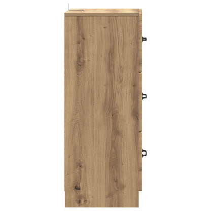 Drawer Cabinet 33 x 34.5 x 87 cm Engineered Wood Artisan Oak