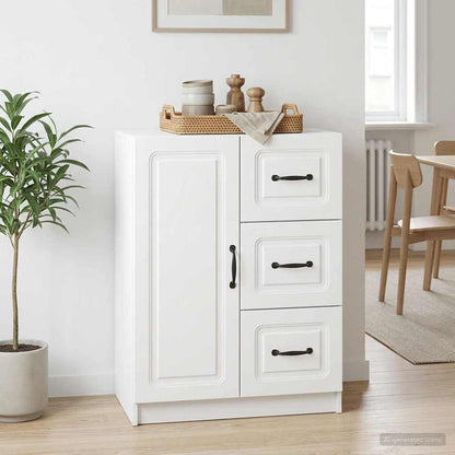 Sideboard with Drawer White 66 x 34.5 x 87 cm Engineered Wood