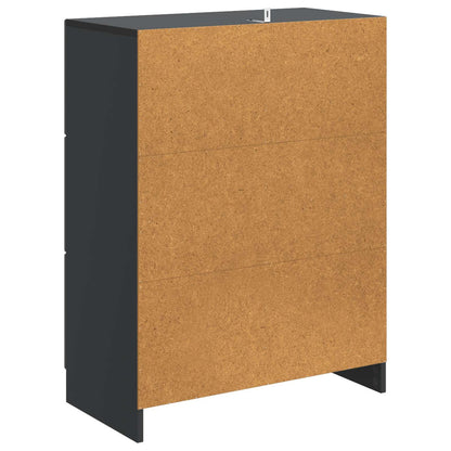 Sideboard with Drawer Black 66 x 34.5 x 87 cm Engineered Wood