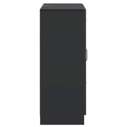 Sideboard with Drawer Black 66 x 34.5 x 87 cm Engineered Wood
