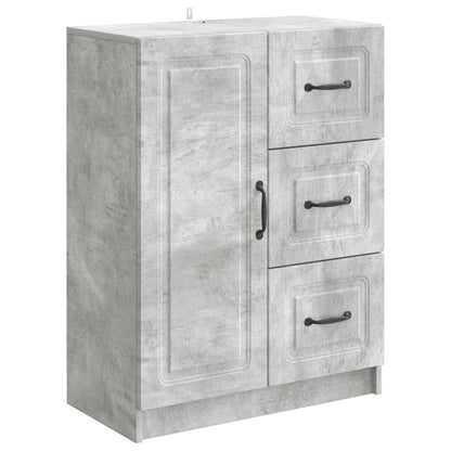 Sideboard Concrete Grey 66 x 34.5 x 87 cm Engineered Wood