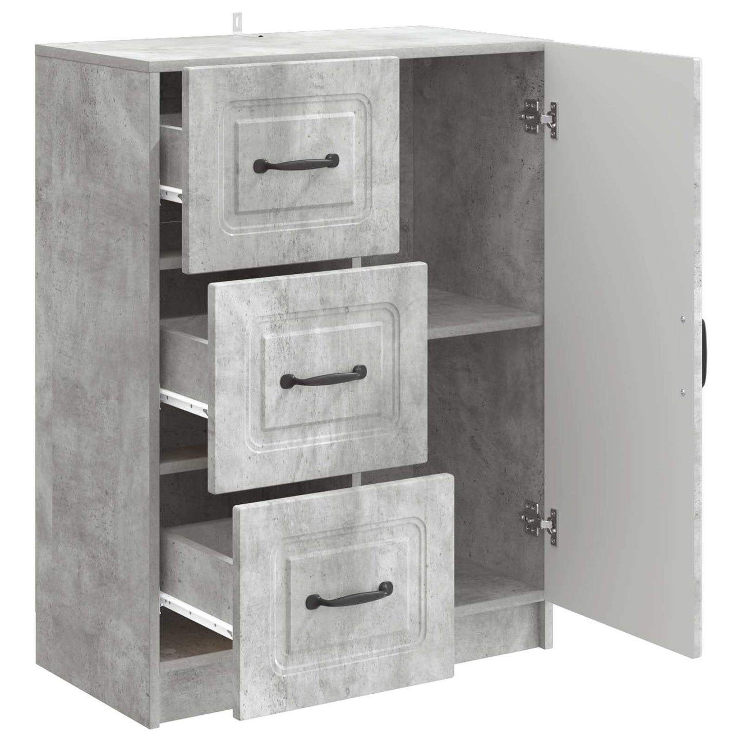 Sideboard Concrete Grey 66 x 34.5 x 87 cm Engineered Wood