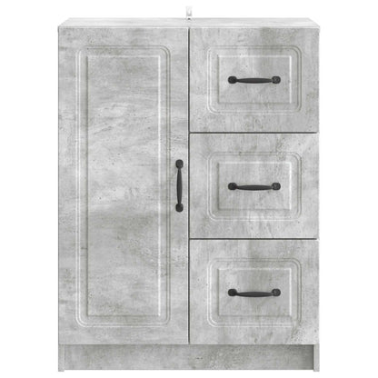 Sideboard Concrete Grey 66 x 34.5 x 87 cm Engineered Wood
