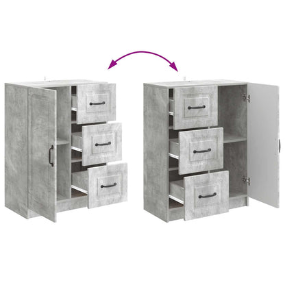 Sideboard Concrete Grey 66 x 34.5 x 87 cm Engineered Wood