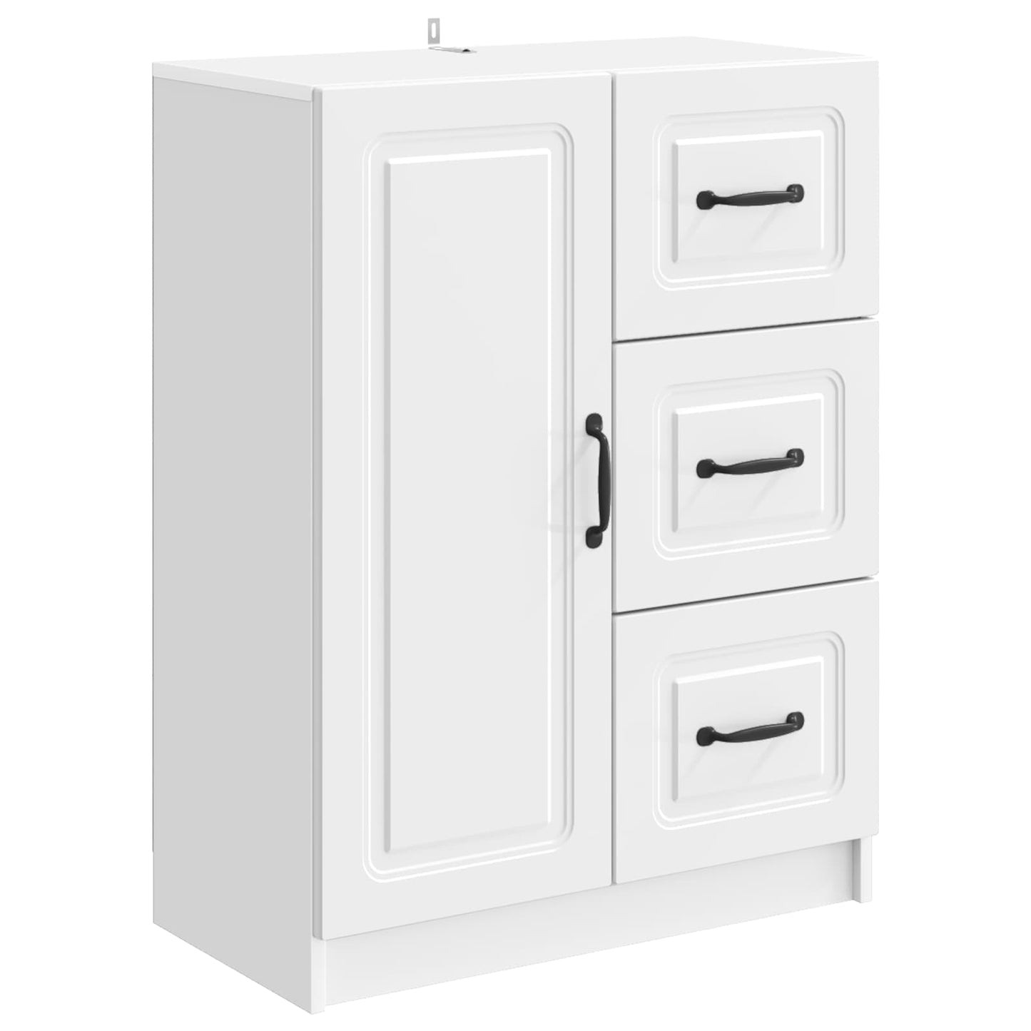 Sideboard High Gloss White 66 x 34.5 x 87 cm Engineered Wood