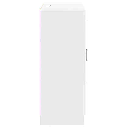 Sideboard High Gloss White 66 x 34.5 x 87 cm Engineered Wood