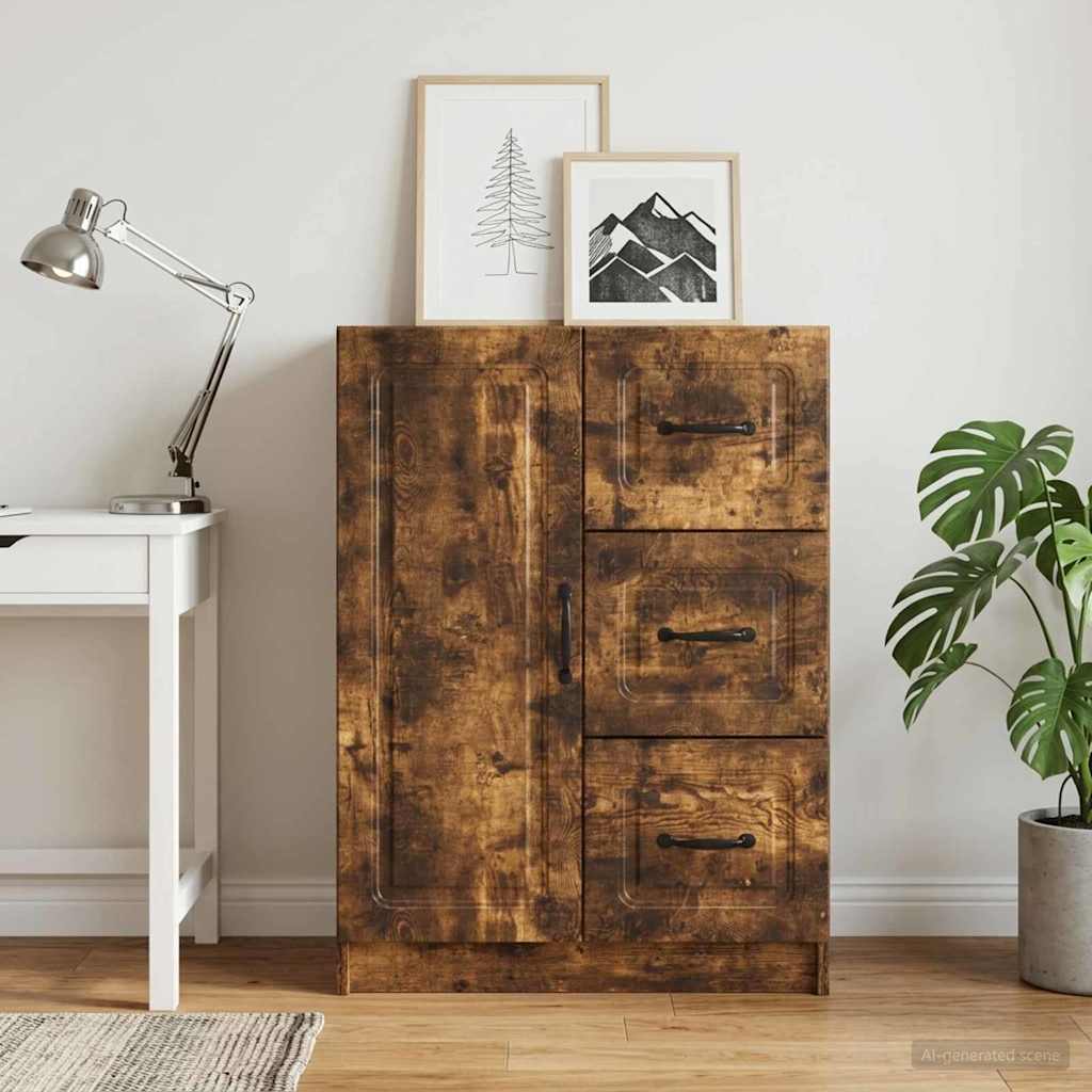 Sideboard Smoked Oak 66 x 34.5 x 87 cm Engineered Wood