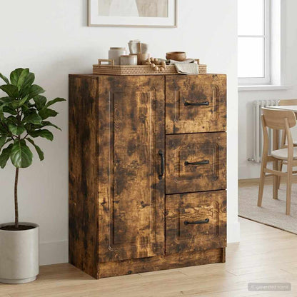 Sideboard Smoked Oak 66 x 34.5 x 87 cm Engineered Wood